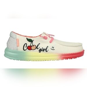 Hey Dude K10 EU29 Girls Wendy Canvas Slip On Shoe 130120223 Doodle Freedom